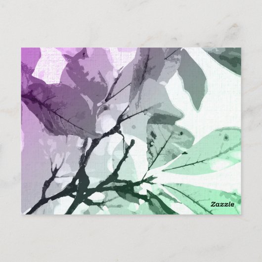 秋の色、葉5 ポストカード (裏面)