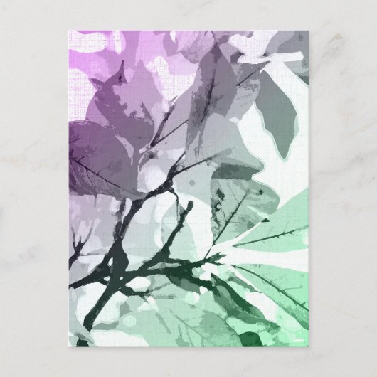 秋の色、葉5 ポストカード (正面)