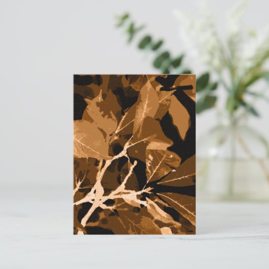 秋の色、葉6 ポストカード (スタンド正面)