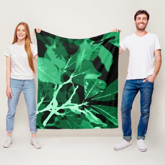 秋の色、葉7 フリースブランケット (インサイチュ)