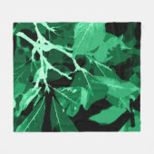 秋の色、葉7 フリースブランケット (正面(横))