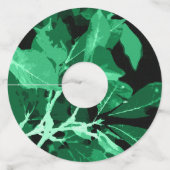 秋の色、葉7 ワイングラスタグ (正面)