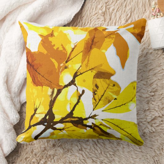 秋の色、葉 クッション (ブランケット)