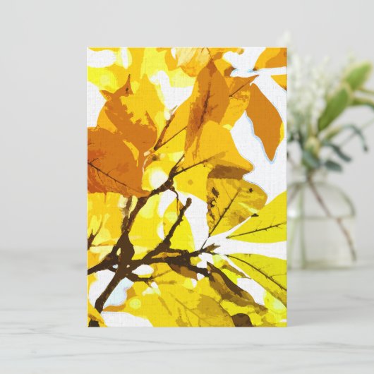 秋の色、葉 サンキューカード (スタンド正面)