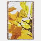 秋の色、葉 スローブランケット (正面縦)