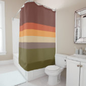 秋の色 – 赤オレンジイエロータングリーンブラウン シャワーカーテン (インサイチュ)