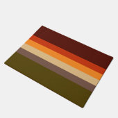 秋の色 – 赤オレンジイエロータングリーンブラウン ドアマット (アングル)