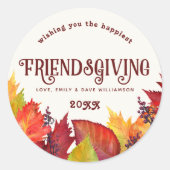 秋の色 | Friendlingステッカー ラウンドシール (正面)
