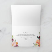 秋の花々が咲き誇る　あなたは私のフラワーガールになってくれる？ カード (内部)