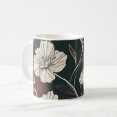 秋の花々の朝賛美のマグカップ コーヒーマグカップ (正面左)