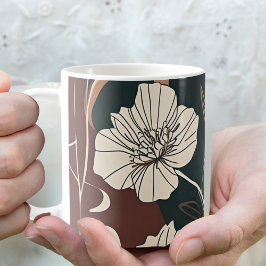 秋の花々の朝賛美のマグカップ コーヒーマグカップ