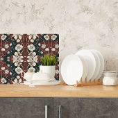 秋の花々Lgガラス カッティングボード