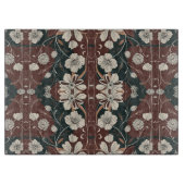 秋の花々Lgガラス カッティングボード (正面)