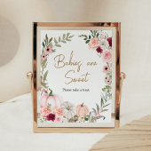 秋の花かぼちゃのベビーは甘い ポスター