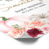 秋の花かぼちゃ赤ちゃんシャワーへようこそ ポスター (角)