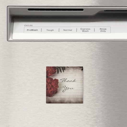 秋の花が並んだ紙ありがとう マグネット (インサイチュ (食洗機))