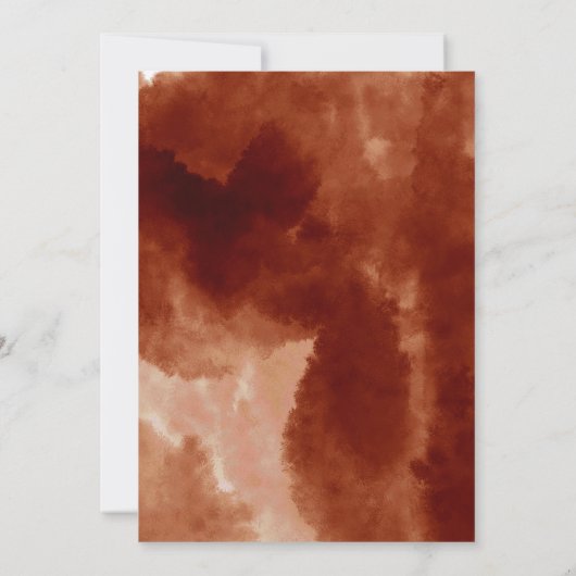 秋の花とカボチャのカップルがシャワー 招待状 (裏面)