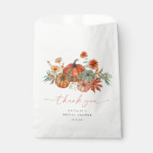 秋の花とカボチャのブライダルシャワー フェイバーバッグ (正面)
