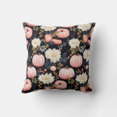 秋の花とカボチャデザイン クッション (裏面)