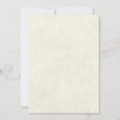 秋の花とゴールドのブランク結婚式招待状 招待状 (裏面)