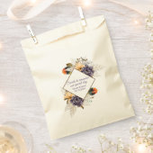 秋の花とパンパスグラス結婚ズ フェイバーバッグ (クリップ留めされた状態)