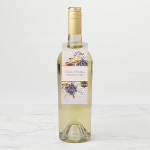 秋の花とパンパスグラス結婚ズ ボトルネックタグ