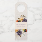 秋の花とパンパスグラス結婚ズ ボトルネックタグ (裏面)