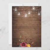 秋の花とパンプキンのラブリースタイル ブライダルシャワー 招待状 (裏面)