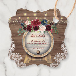 秋の花とワインバレーの牧場での退職パーティー フェイバータグ