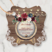 秋の花とワインバレーの牧場での退職パーティー フェイバータグ (正面)