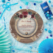 秋の花とワインバレーの牧場での退職パーティー ペーパープレート (パーティー)