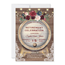 秋の花とワインバレーの牧場での退職パーティー