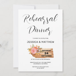 秋の花と木のサインリハーサル 招待状