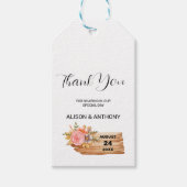 秋の花と木のサイン ギフトタグ (正面)