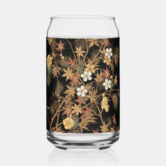 秋の花と木1884飾日本のりアート ガラス缶 (裏面)