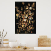 秋の花と木1884飾日本のりアート ポスター (キッチン)