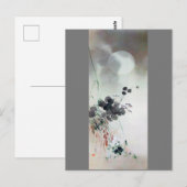 秋の花と満月、渡辺聖亭 ポストカード (正面/裏面)