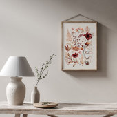 秋の花と秋の葉花 ポスター