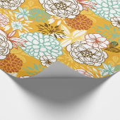 秋の花と葉の包装紙 ラッピングペーパー (角)