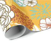 秋の花と葉の包装紙 ラッピングペーパー (ロールコーナー)