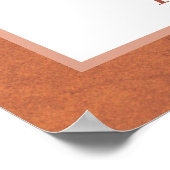 秋の花と葉テラコッタ秋の結婚式 ポスター (角)