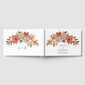 秋の花と葉秋自然結婚の ゲストブック (全面)