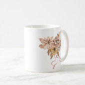 秋の花と葉 コーヒーマグカップ (正面右)