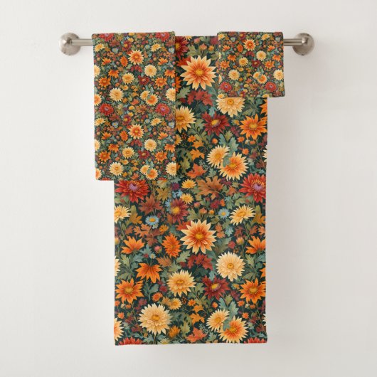 秋の花と葉 バスタオルセット (インサイチュ)