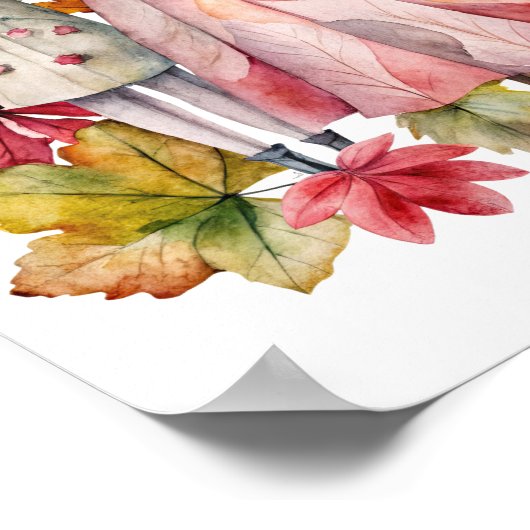 秋の花と離れ友達 ポスター (角)