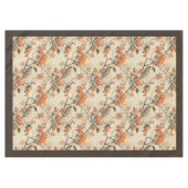 秋の花と鳥のテーブルクロス季節のチャーム テーブルクロス (正面(横))