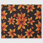 秋の花のはっきりした紅葉 ラッピングペーパー (フラット)