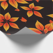 秋の花のはっきりした紅葉 ラッピングペーパー (角)