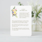 秋の花のウェディングゲストインフォメーション挿入カード エンクロージャーカード (スタンド正面)