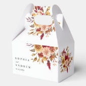 秋の花のウェディング フェイバーボックス (裏面)